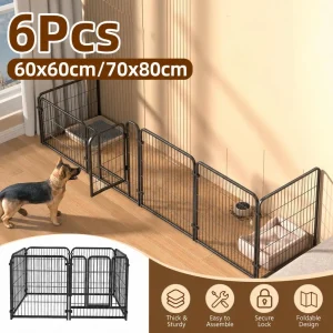 6 Panels Dog Fence Playpen Foldable