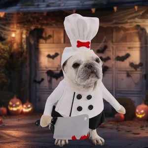 Dog Chef Costume w/ Chef Hat