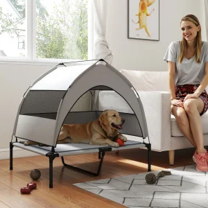 Elevated Dog Bed with Removable Canopy