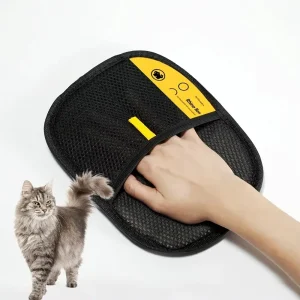 2-Piece Pet Hair Removal Gloves – Double-Sided Cat Brushes, Anti-Shedding Grooming Gloves, Hair Control Care Tools